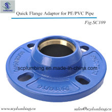 Adaptador rápido da flange do PE, adaptador rápido da flange do ferro dútile